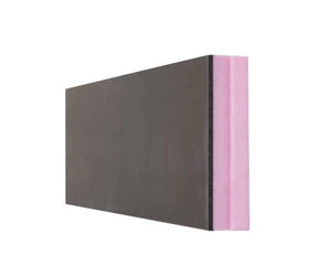 XPS kantplank antraciet - 1250x300x50+8mm - Rd 1,55
