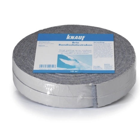 Knauf randisolatie zelfkl.vilt 10x25mm rol 5m1 (pak/2st)