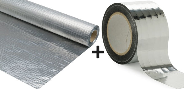 Set Miofol® 125 AV l 1.50mx25m ( binnenzijde; dampdicht) + VAST-R Aluminium Tape 75 mm x 25 mtr