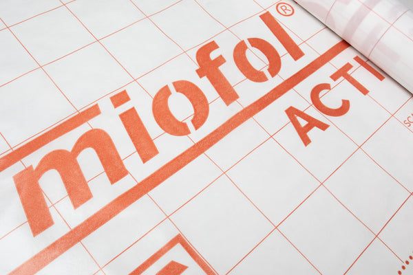 Set Miofol Active (Damp-variabel / klimaatfolie) | 1.50x30mtr + Vast-R Spinvlies Tape 75mm x 25mtr