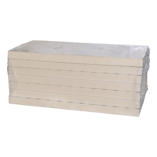 Plaat Recticel Silver PIR - 1200x600x142mm - aluminium cachering - Rd 6.45 (0,72m2)