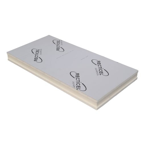 Recticel Eurowall PIR - 1200x600x82mm - aluminium cachering (tand en groef) - Rd 3.70 (6pl/pak)